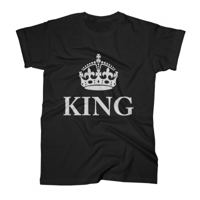 Koszulka męska z nadrukiem King z koroną dla taty na dzień ojca